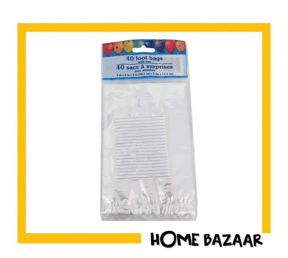 loot bags with ties 10.1x5x15.2cm